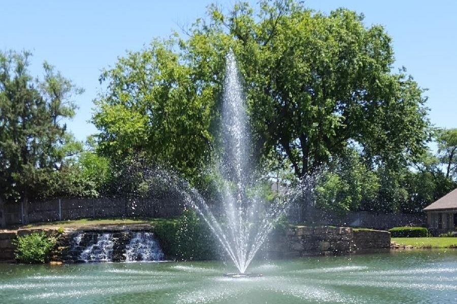 Fountains Add Aesthetics and Aeration to Lee’s Summit Properties - Air-O-Lator - Pond Aeration & Maintenance Products