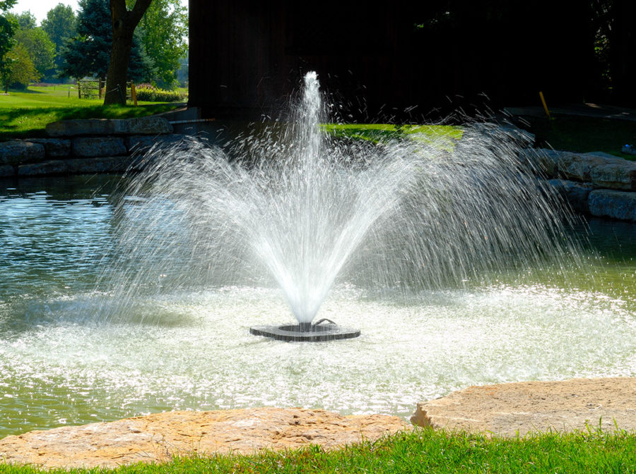 Beautiful Outdoor Fountain - Air-O-Lator - Pond Aeration & Maintenance Products